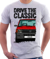 Drive The Classic Fiat Panda Latest Model. T-shirt in White Colour
