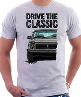 Drive The Classic Lada Niva Late Model. T-shirt in White Color
