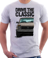 Drive The Classic Lada Niva Late Model. T-shirt in White Color