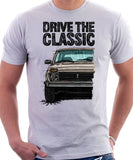 Drive The Classic Lada Niva Late Model. T-shirt in White Color