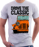 Drive The Classic Mini Moke Early Model. T-shirt in White Colour