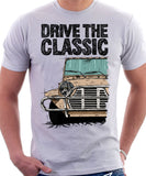 Drive The Classic Mini Moke Late Model. T-shirt in White Colour