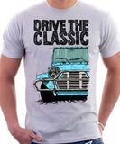 Drive The Classic Mini Moke Late Model. T-shirt in White Colour