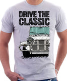 Drive The Classic Mini Moke Late Model. T-shirt in White Colour