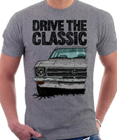 Drive The Classic Opel Ascona A. T-shirt in Heather Grey Colour