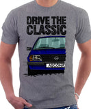 Drive The Classic Opel Ascona B Late Model. T-shirt in Heather Grey Colour