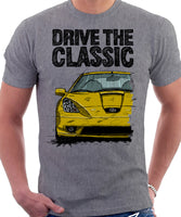Drive The Classic Toyota Celica 7 Generation Prefacelift Model. T-shirt in Heather Grey Colour