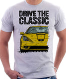 Drive The Classic Toyota Celica 7 Generation Prefacelift Model. T-shirt in White Colour