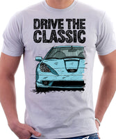 Drive The Classic Toyota Celica 7 Generation Prefacelift Model. T-shirt in White Colour