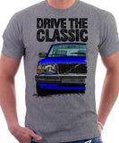 Drive The Classic Volvo 240 80s Model. T-shirt in Heather Grey Colour