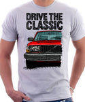 Drive The Classic Volvo 240 Early 80s Model. T-shirt in White Colour