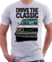 Drive The Classic Volvo 240 Late 70s Model. T-shirt in White Colour
