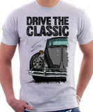 Drive The Classic VW Type 1 Beetle 60's Model . T-shirt in White Colour