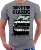 Drive The Classic VW Golf Mk1 Early Model. T-shirt in Heather Grey Colour