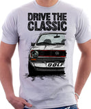 Drive The Classic VW Golf Mk1 GTI Early Model. T-shirt in White Colour