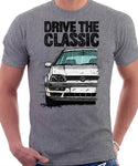 Drive The Classic VW Golf Mk3. T-shirt in Heather Grey Color.