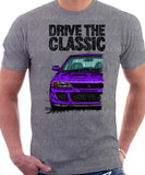 Drive The Classic Mitsubishi Lancer Evolution 1&2. T-shirt in Heather Grey Colour