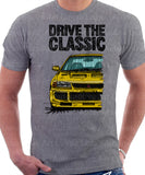 Drive The Classic Mitsubishi Lancer Evolution 3. T-shirt in Heather Grey Colour