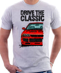 Drive The Classic Mitsubishi Lancer Evolution 3. T-shirt in White Colour