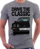 Drive The Classic Ford Fiesta Mk1 XR2. T-shirt in Heather Grey Colour