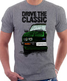 Drive The Classic Ford Capri Mk3 Colour Grille T-shirt in Heather Grey Colour