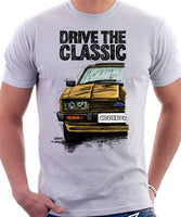 Drive The Classic Ford Capri Mk3 Colour Grille T-shirt in White Colour