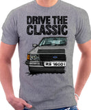 Drive The Classic Ford Escort MK3 RS 1600i. T-shirt in Heather Grey Colour