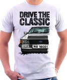 Drive The Classic Ford Escort MK3 RS 1600i. T-shirt in White Colour