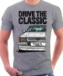 Drive The Classic Ford Escort MK3 RS Turbo. T-shirt in Heather Grey Colour