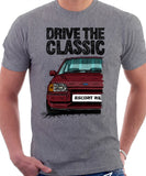 Drive The Classic Ford Escort Mk4 RS Turbo (Bumper Version 2). T-shirt in Heather Grey Colour