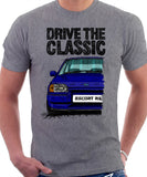 Drive The Classic Ford Escort Mk4 RS Turbo (Bumper Version 2). T-shirt in Heather Grey Colour