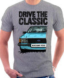 Drive The Classic Ford Escort MK3 XR3. T-shirt in Heather Grey Colour
