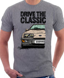 Drive The Classic Ford Sierra MK1 Ghia. T-shirt in Heather Grey Colour