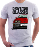 Drive The Classic Ford Sierra MK1 Ghia. T-shirt in White Colour