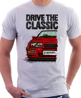 Drive The Classic Ford Sierra MK1 RS. T-shirt in White Colour