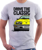 Drive The Classic Ford Sierra MK1. T-shirt in White Colour