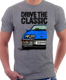 Drive The Classic Ford Sierra MK1 XR4i. T-shirt in Heather Grey Colour
