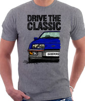 Drive The Classic Ford Sierra MK1 XR4i. T-shirt in Heather Grey Colour