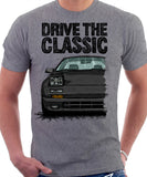 Drive The Classic Mazda RX7 Mk2 Early Model. T-shirt in Heather Grey Colour