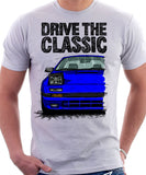 Drive The Classic Mazda RX7 Mk2 Turbo Early Model. T-shirt in White Colour