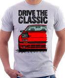 Drive The Classic Mazda RX7 Mk2 Early Model. T-shirt in White Colour