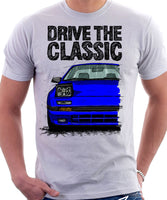 Drive The Classic Mazda RX7 Mk2 Early Model. T-shirt in White Colour