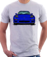 Mazda RX7 FD Early Model Lights Open. T-shirt in White Color