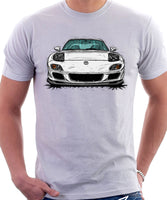 Mazda RX7 FD Late Model Lights Open. T-shirt in White Color