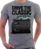 Drive The Classic Mazda RX7 Mk2 Late Model. T-shirt in Heather Grey Colour