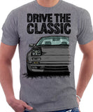 Drive The Classic Mazda RX7 Mk2 Late Model. T-shirt in Heather Grey Colour