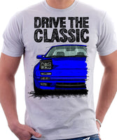 Drive The Classic Mazda RX7 Mk2 Late Model. T-shirt in White Colour