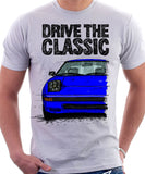 Drive The Classic Mazda RX7 Mk1  Late Model. T-shirt in White Colour
