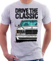 Drive The Classic Mercedes W126 Facelift T-shirt in White Colour