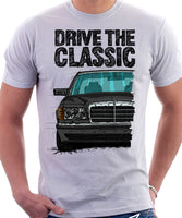 Drive The Classic Mercedes W126 Facelift T-shirt in White Colour